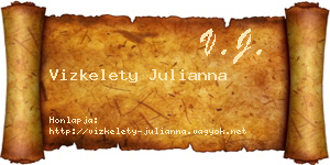 Vizkelety Julianna névjegykártya